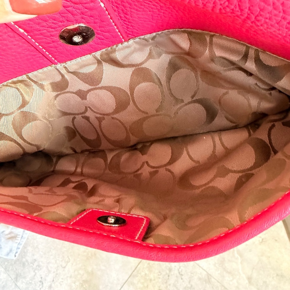 💕 RARE Vintage COACH Y2K SOHO RARE BARBIE PINK Fuchsia Shoulder Bag 4294 💕 - Picture 11 of 15